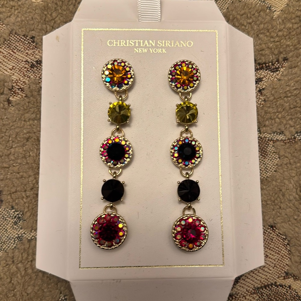 Christian Siriano multiple color earrings